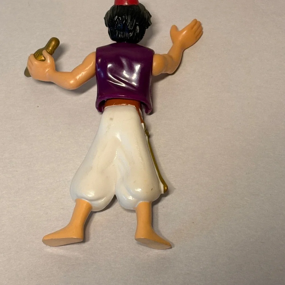 Disney Aladdin Action Figure Unisex Small White Good Vintage Magic Lamp Scimitar